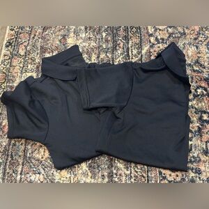 2 Chaps Ralph Lauren Polo Tops Navy Blue School Uniform Size 6 7